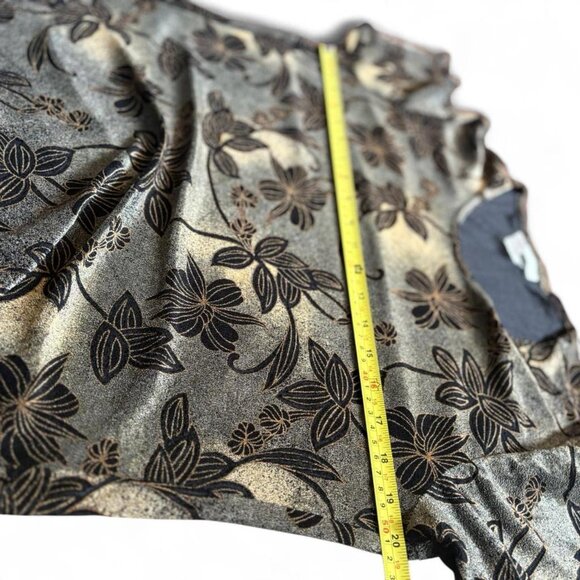 Vintage Notations Metallic Floral Top – Fits M/L - Picture 4 of 7